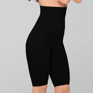 NEW Body Wrap Long-Leg Thigh High-Waist Seamless Shaper Shorts Panty 44821 Black